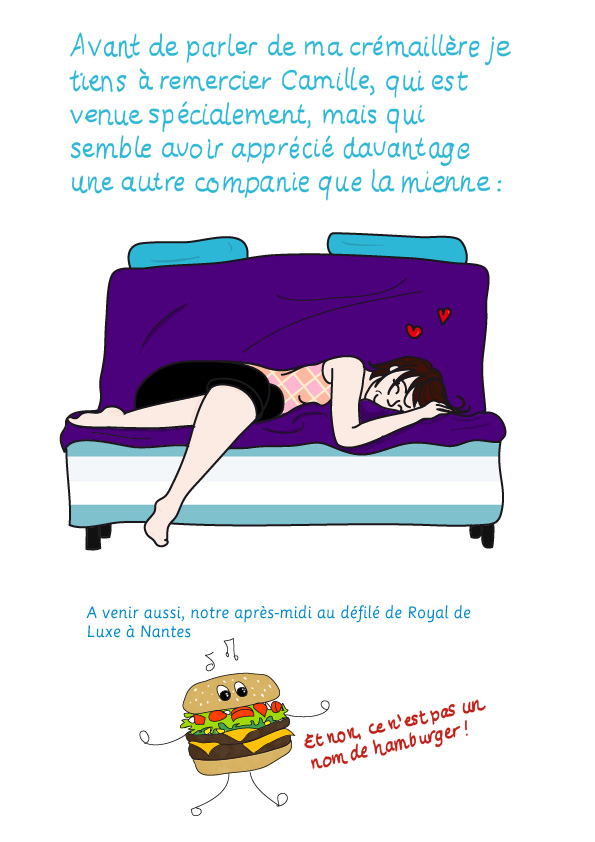 Camille et son amour pour ma couverture polaire